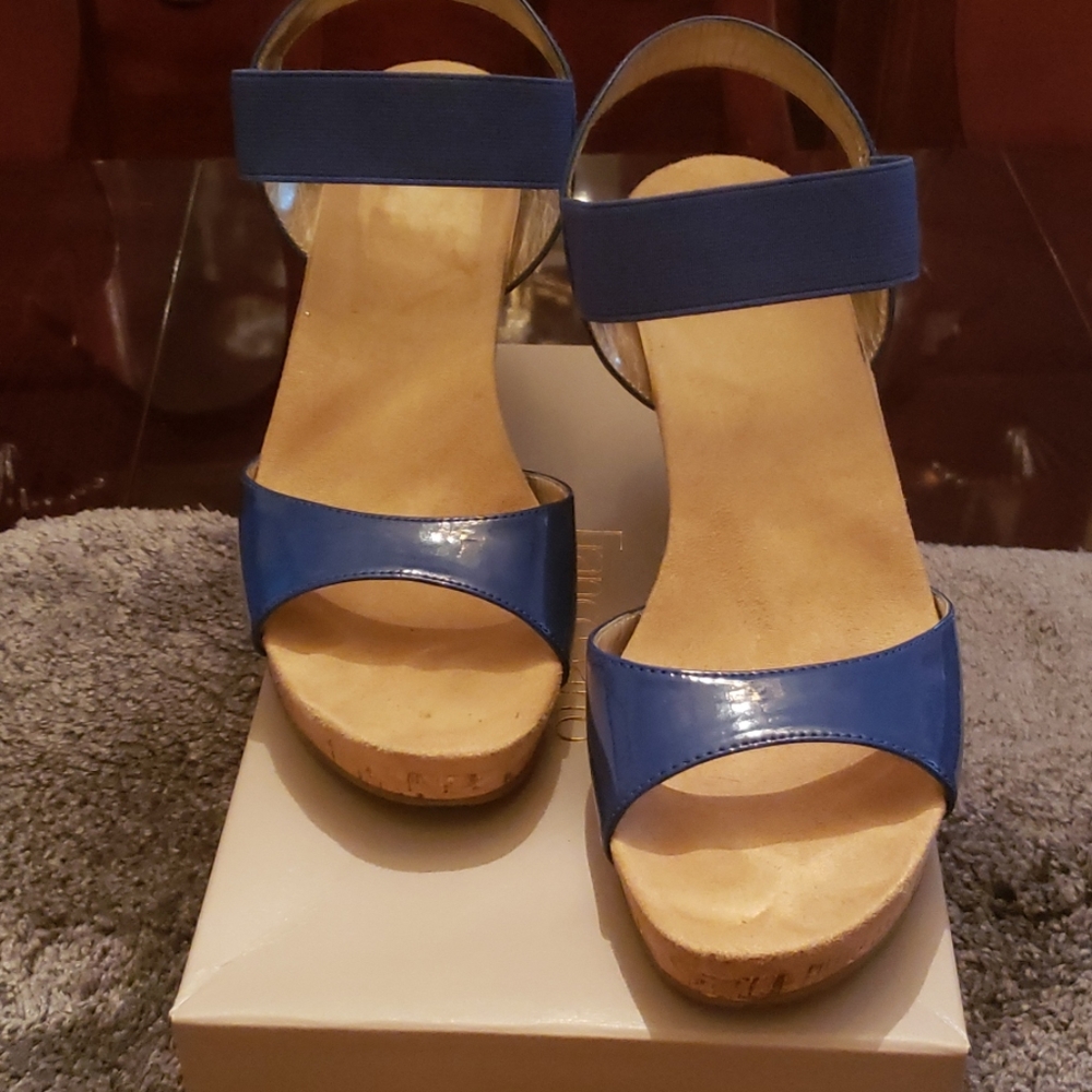 STYLE & CO Cobalt Blue Women's Wedge Sandals